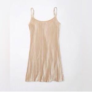 Tan Velvet Mini Dress AEO brand Size XS NWT
